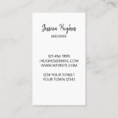 助産師名刺 名刺 (裏面)