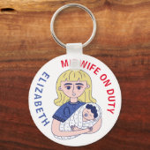 助産師名前をカスタムする キーホルダー (正面)