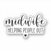 助産師救済の人出、助産師助産師ギフト シール (正面)