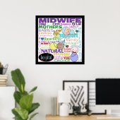 助産師用語 – 地下鉄アート ポスター (ホームオフィス)