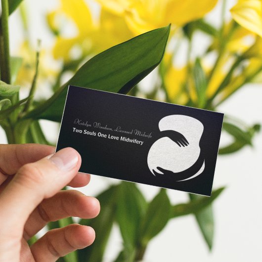 助産師白黒妊婦ベリーシック妊婦の 名刺