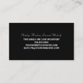 助産師白黒妊婦ベリーシック妊婦の 名刺 (裏面)