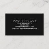 助産師誕生コーチドゥラビューティフル白黒 名刺 (裏面)