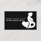 助産師誕生コーチドゥラビューティフル白黒 名刺 (正面)