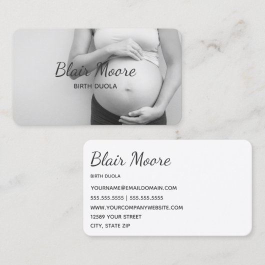 助産師誕生ドゥラ 名刺 (正面/裏面)