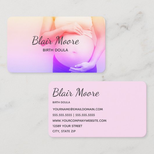 助産師誕生ドゥラ 名刺 (正面/裏面)