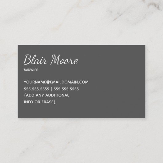 助産師誕生ドゥラ 名刺 (裏面)