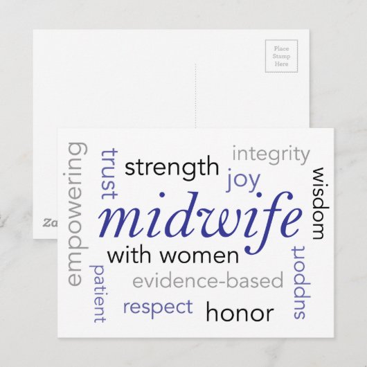 助産師語雲 ポストカード (正面/裏面)