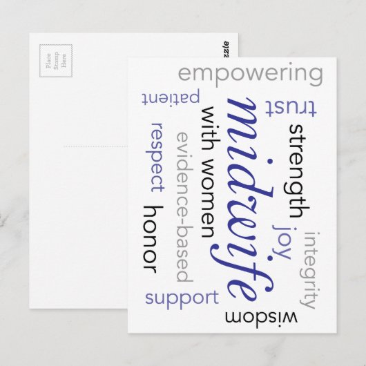 助産師語雲 ポストカード (正面/裏面)