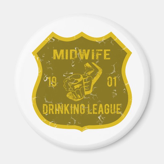 助産師飲酒連盟 マグネット (正面)