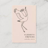 助産師、コウノトリ、ベージュ – ブラウン 名刺 (正面)