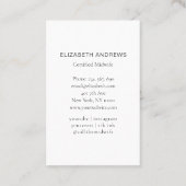 助産師、コウノトリ、ライトピンク 名刺 (裏面)