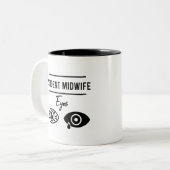 助産師 ナース コスチューム 助産学 面白い プレゼント ツートーンマグカップ (正面左)