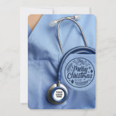 助産師 医療用聴診器 カスタムロゴ テキスト クリスマス (正面)