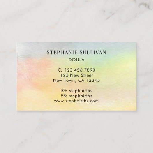 助産師 名刺 (裏面)