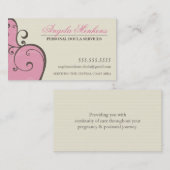 助産師DOULAクリエイティブスワーズピンククリームブラウン 名刺 (正面/裏面)