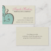 助産師DOULAクリエイティブスワーズミントクリームブラウン 名刺 (正面/裏面)
