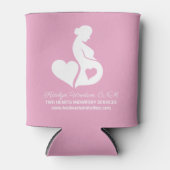 助産師Doulaサービス美しい妊娠ピンク 缶クーラー (正面)