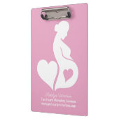 助産師Doula美しい妊娠ビジネスピンク クリップボード (左)