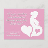 助産師Doula美しい妊娠ビジネスピンク ポストカード (正面)