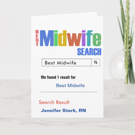 助産最高の医の捜索 サンキューカード (正面)