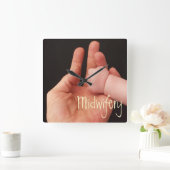 助産術 スクエア壁時計 (ホーム)