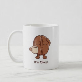 努力する可愛い小さなコーヒー豆 コーヒーマグカップ