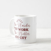 努力すればするほど、うまくなる コーヒーマグカップ (正面左)