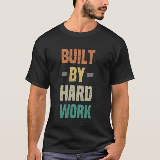 努力で築き上げる ポジティブ エネルギッシュ Tシャツ (正面)