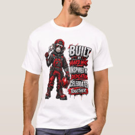 努力で築き、献身にインスパイアされ、祝おう Tシャツ