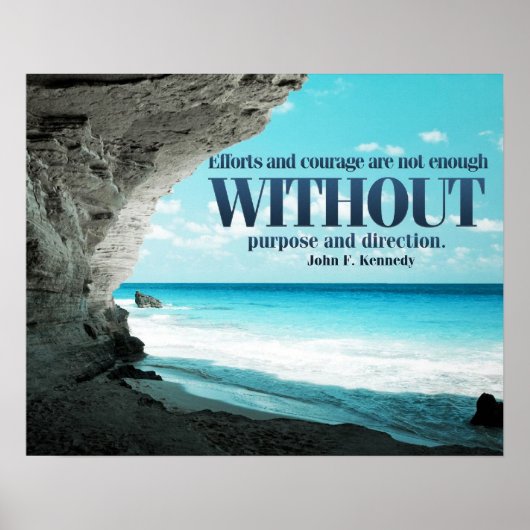 努力と勇気のカスタムポスター ポスター (正面)