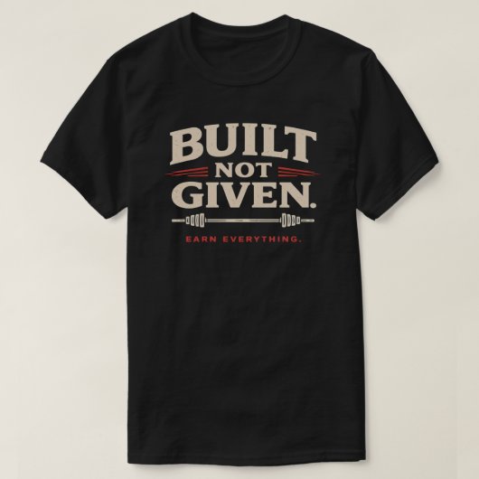 努力のフィットネス・モチベーション Tシャツ (デザイン正面)
