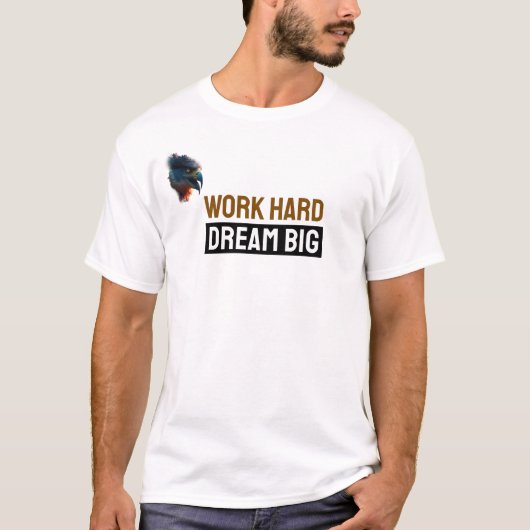 「努力は夢を叶える」モチベーション Tシャツ (正面)