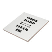 努力は夢を叶える WORK HARD DREAM BIG 引用テキスト 白黒 タイル (側面)