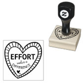 努力は違いを生むハート先生 ラバースタンプ (押印)