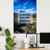 努力は関心最高のの指標である ポスター (ホームオフィス)