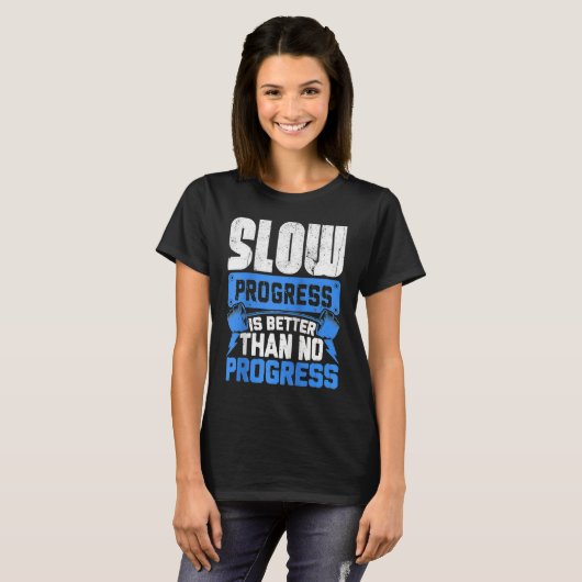 努力を怠らない モチベーション 専念 筋トレ プロレス トラック Tシャツ (正面フル)