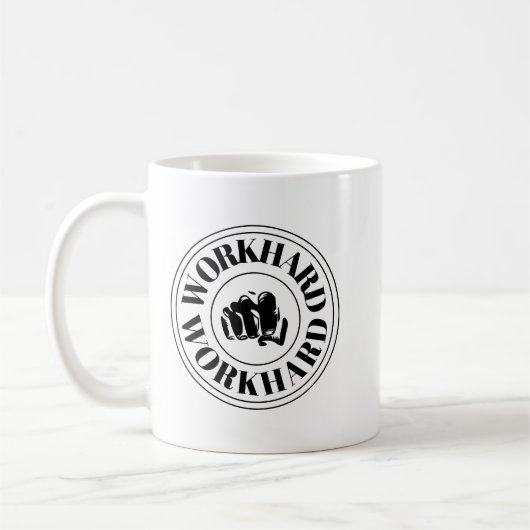 努力を怠るな モチベーションマグカップ コーヒーマグカップ (左)