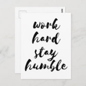 努力を重ね、謙虚さを忘れず ポストカード (正面/裏面)