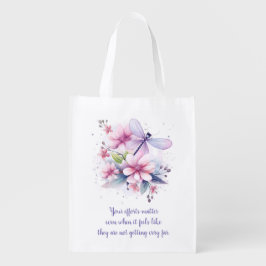 努力前向きの種を花に咲かせる エコバッグ