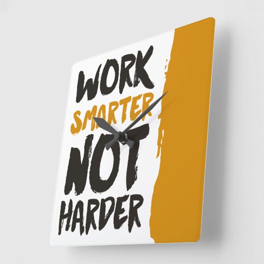 努力頭が切れるしない スクエア壁時計 (傾斜)