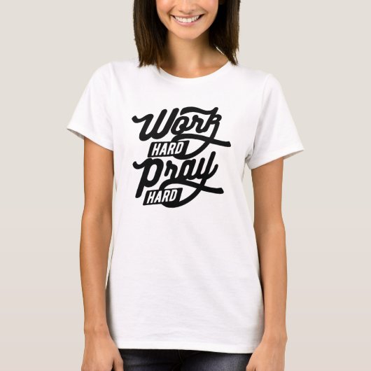 努力 しっかり 祈り しっかり Tシャツ (正面)