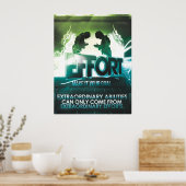 努力 – ポスやる気を起こさせるター ポスター (キッチン)