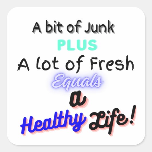 励ましのステッカー スクエアシール (正面)