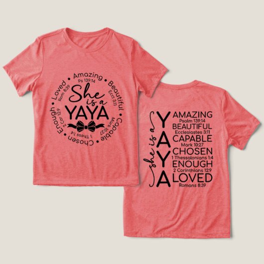 励ましのヤヤ トライブレンドTシャツ (デザイン正面&裏面)