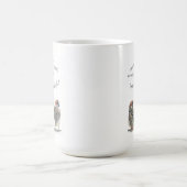 励ましのユーモラスなスズメ コーヒーマグカップ (中央)