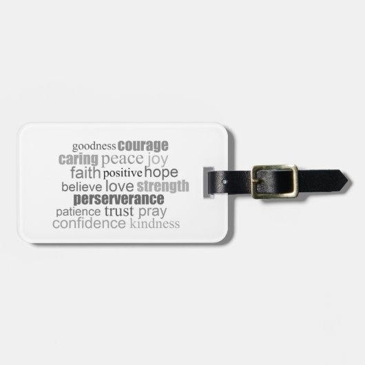 励ましのワードアート ラゲッジタグ (正面横)
