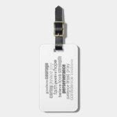 励ましのワードアート ラゲッジタグ (正面縦)