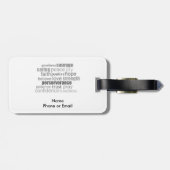 励ましのワードアート ラゲッジタグ (裏面横)