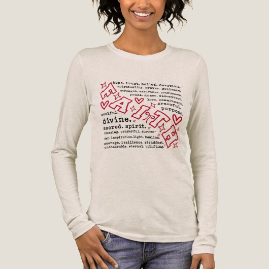 励ましの信仰の言葉 トライブレンドTシャツ (正面)